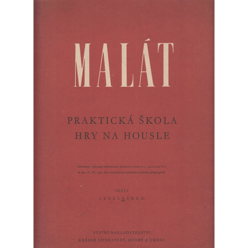 Jan Malát - Praktická škola hry na housle seš. 6