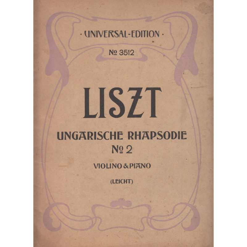 Franz Liszt - Ungarische rhapsodie No.2 Violino Piano