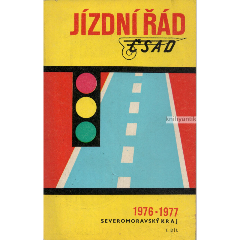 Jízdní řád ČSAD 1976-1977 Severomoravský kraj I. díl