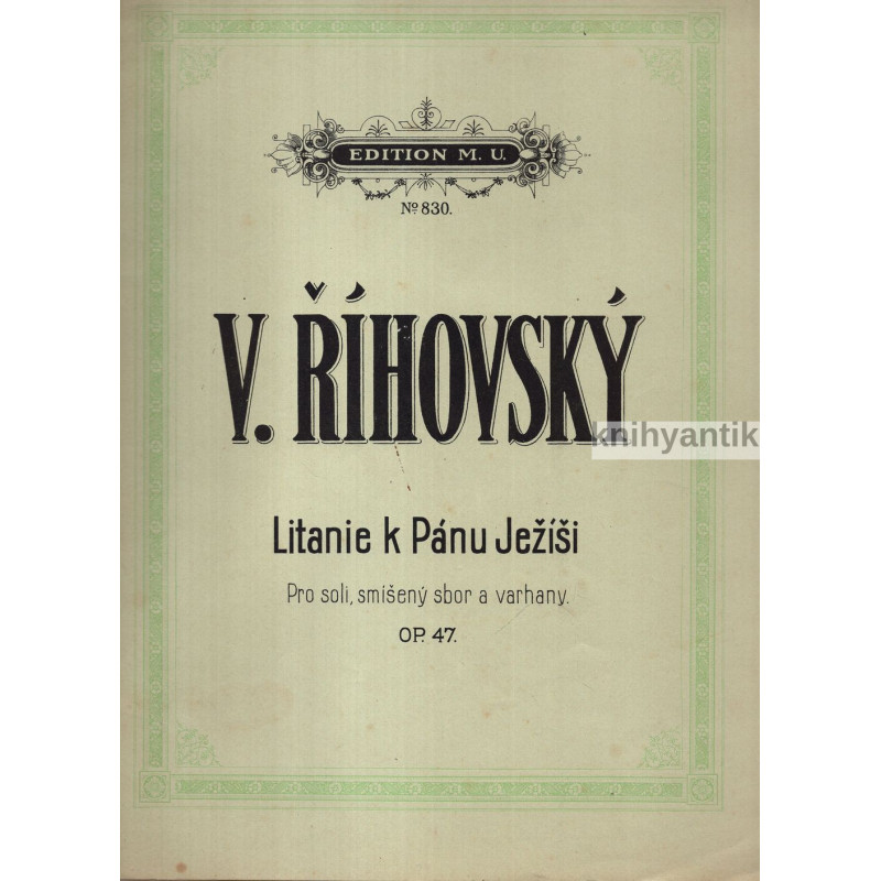 V.Říhovský - Litanie k Pánu Ježíši op.47