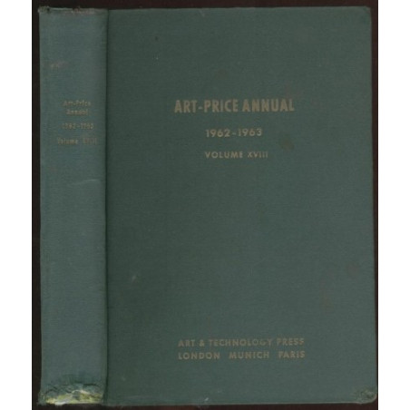 Art-Price Annual 1962-1963 Volume XVIII.