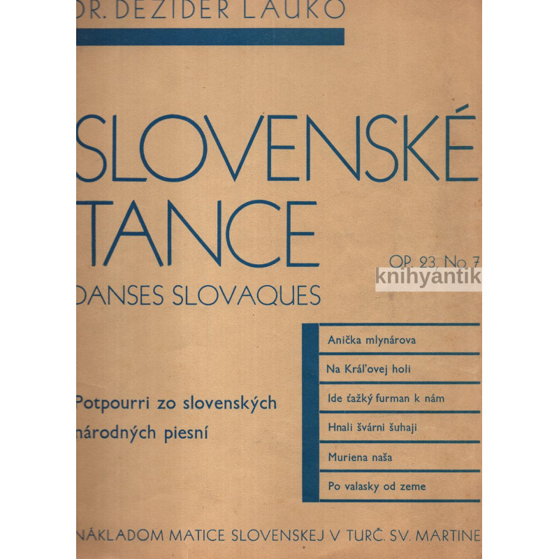 Dezider Lauko - Slovenské tance Op. 23 No 7